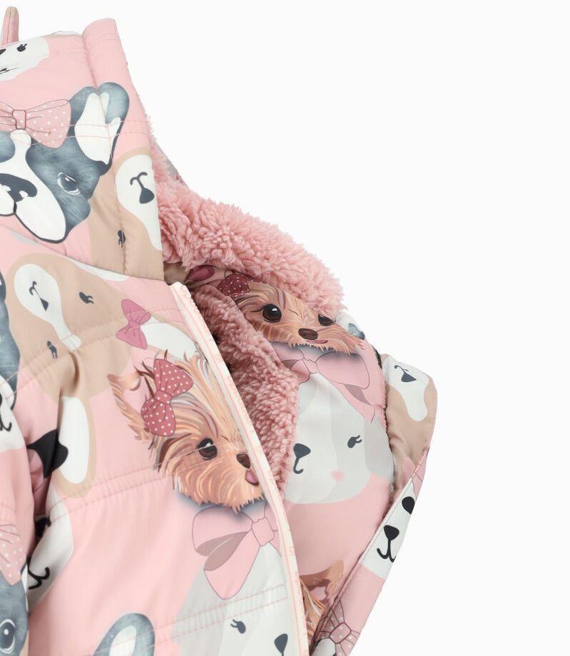Parka bebés con perrito rosado Limonada-2