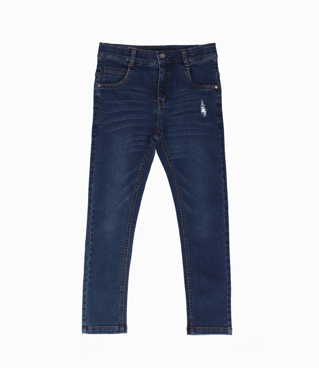 Jeans niño pitillo Azul Marino Black and Blue-0