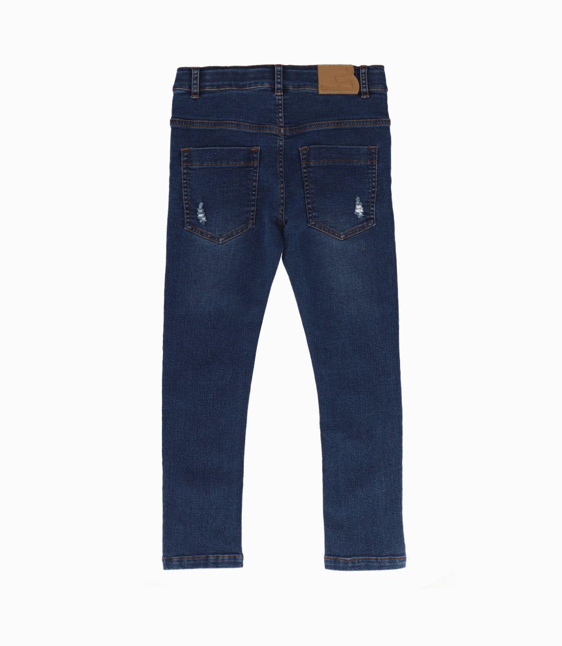 Jeans niño pitillo Azul Marino Black and Blue-1