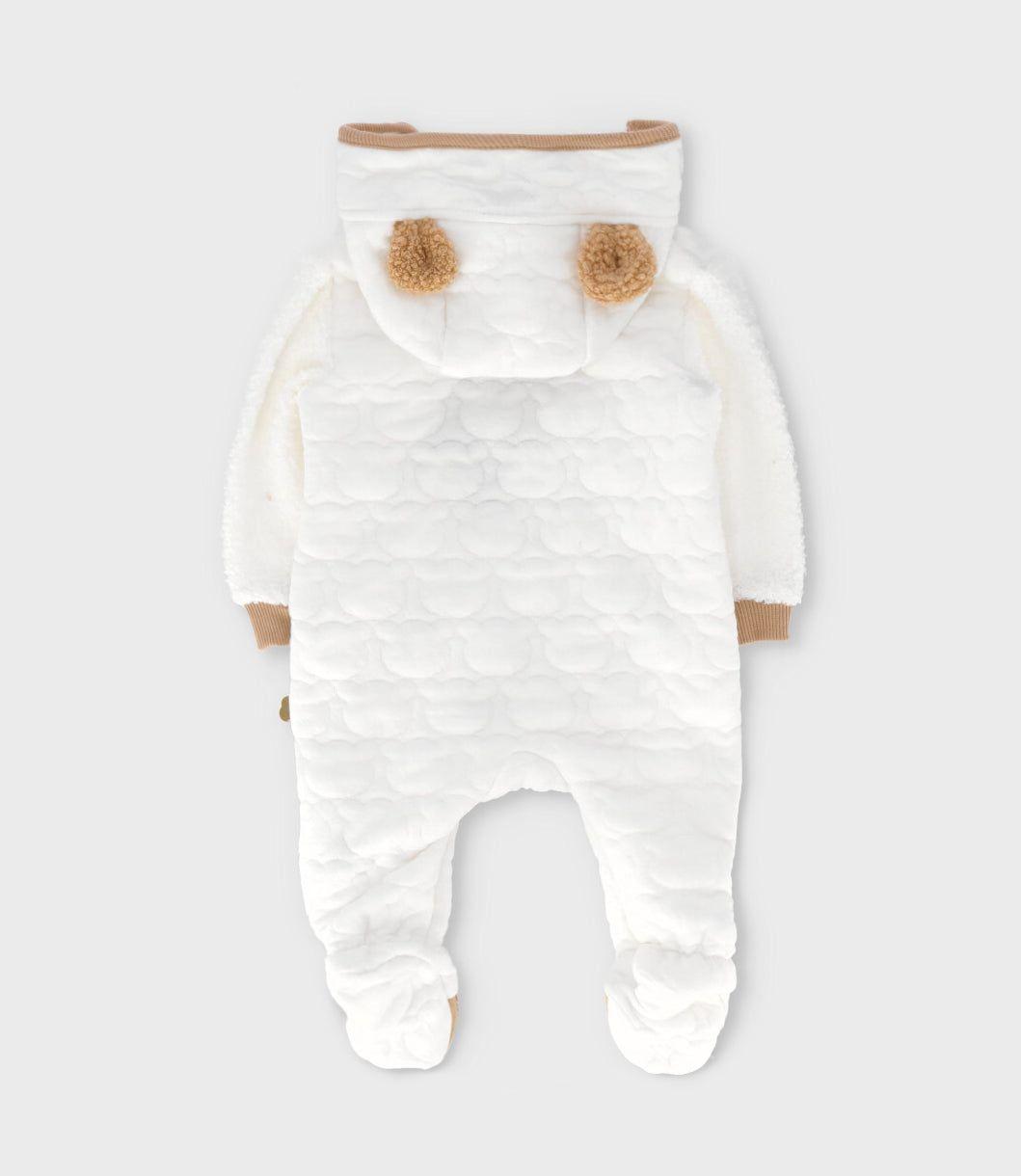 Enterito recién nacido con osito blanco Black and Blue-2