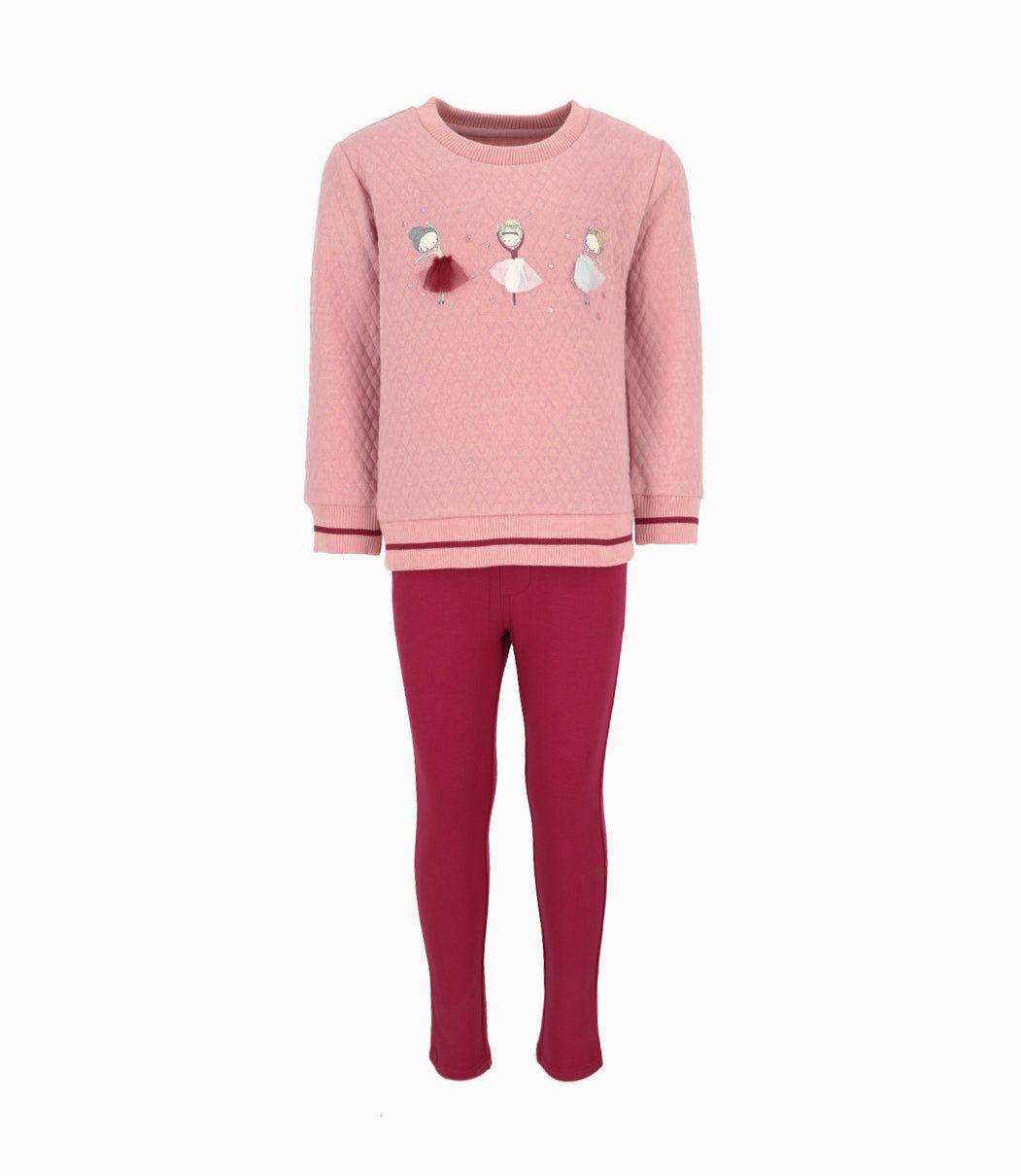 Conjunto niña bailarinas morado 4 Kids-0