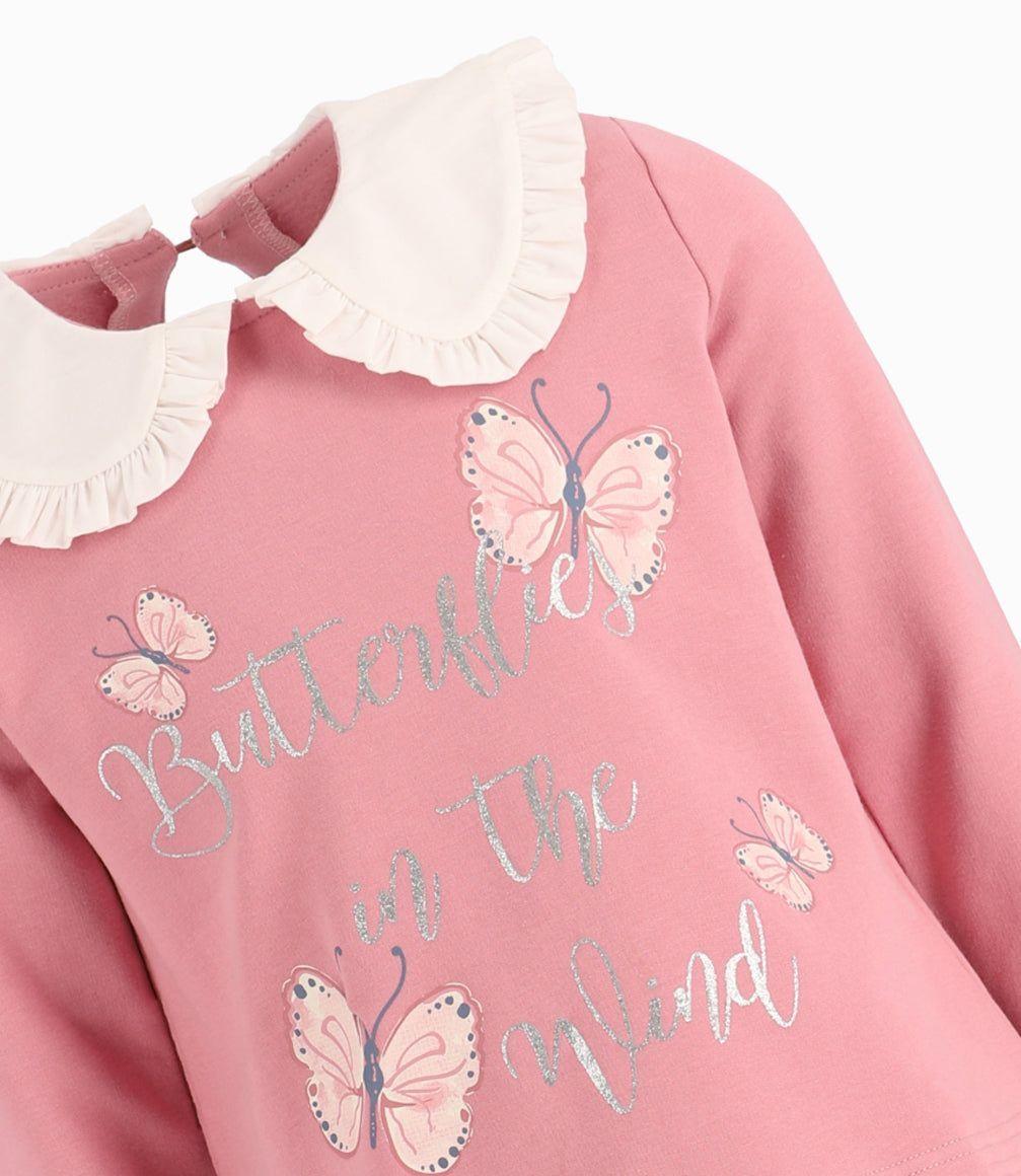 Conjunto Niña Cuadrillé Limonada Palo Rosa-2