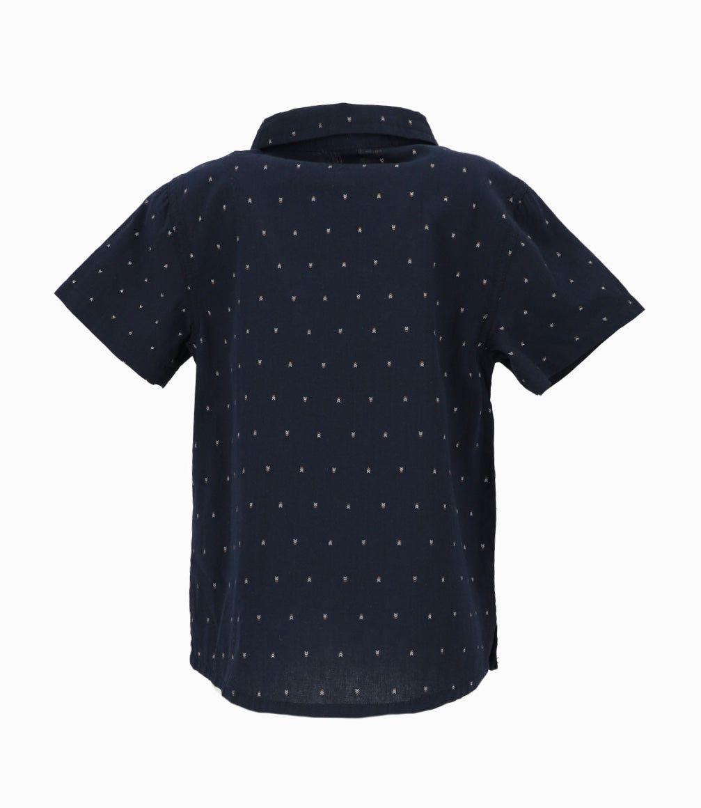 Camisa manga corta bebé con estampado azul  Black and Blue-1