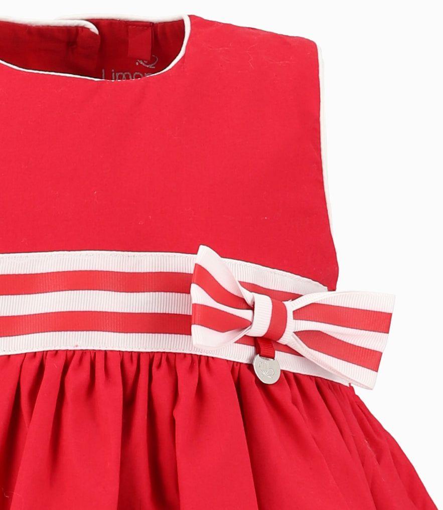 Vestido Bebé Con Lazo Rojo-2