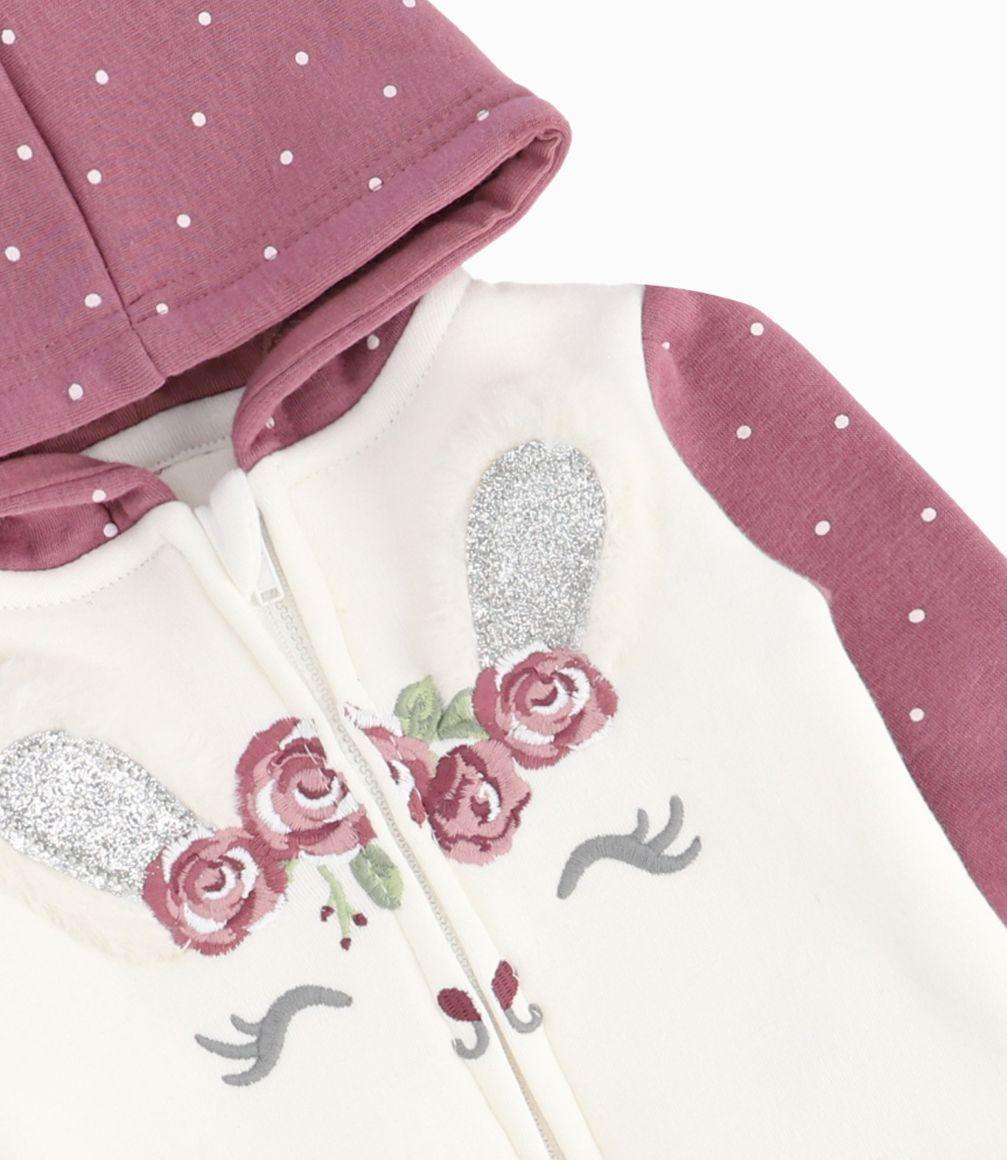 Conjunto Buzo Recién Nacida Con Conejito Limonada Uva-2