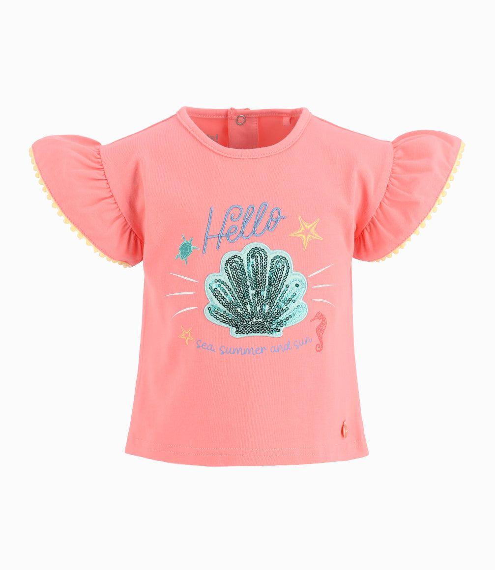 Polera Bebé Niña Con Vuelos Rosado-0