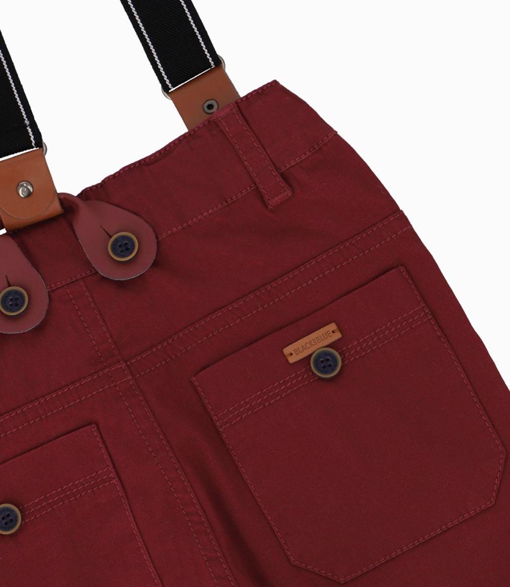 Pantalón Bebé Con Suspensores Black and Blue Burdeo-3