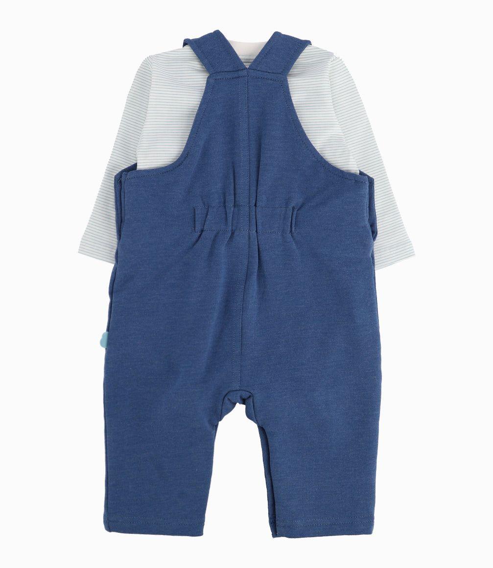 Conjunto Recién Nacido De Jardinera Y Body Azul-1