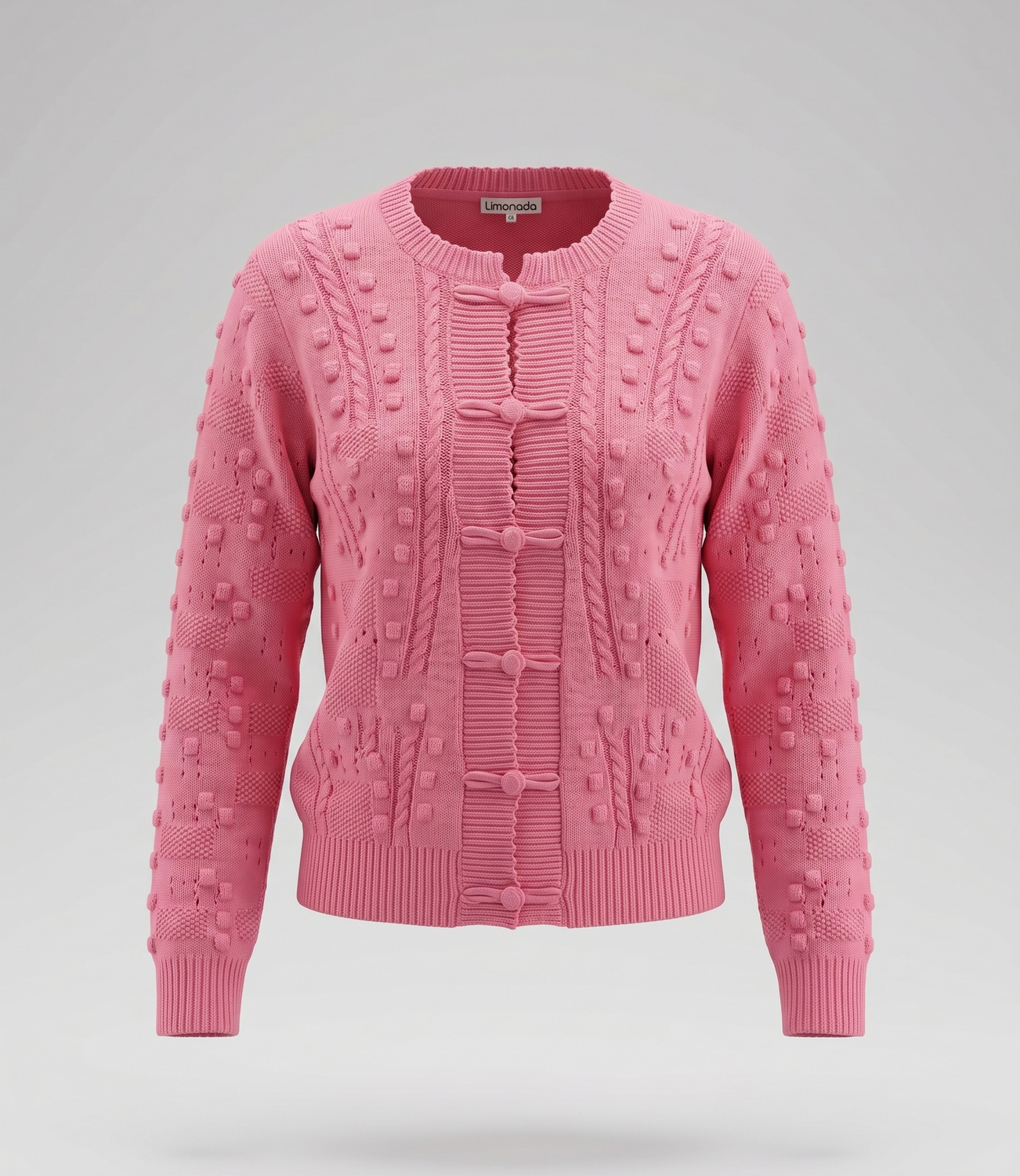 Chaleco niña cardigan  L11061270178 coral Limonada-1