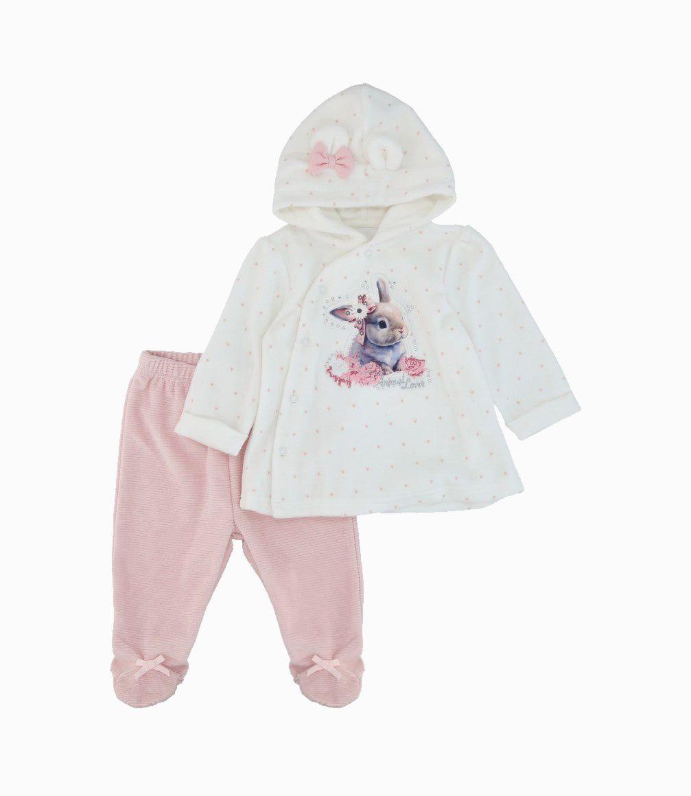Conjunto recién nacida con conejo rosado Limonada-0