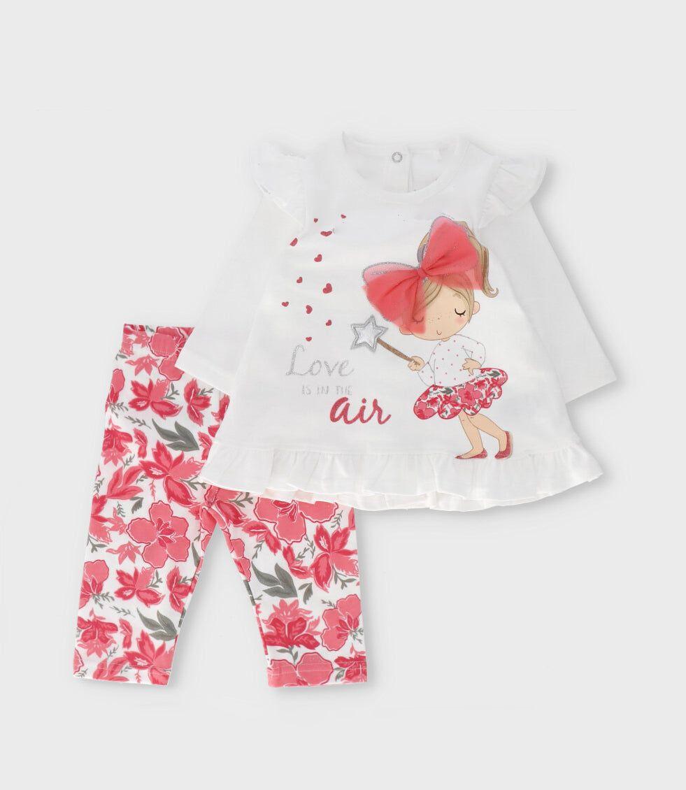 Conjunto recién nacida con estampado coral Limonada-0