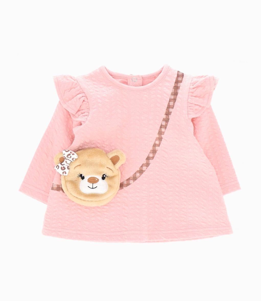 Conjunto recién nacida de polera y calzas rosa Limonada-1