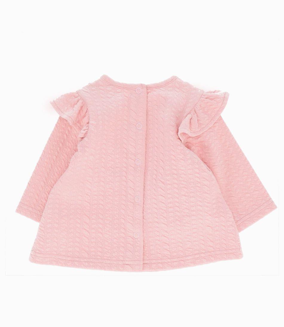 Conjunto recién nacida de polera y calzas rosa Limonada-2