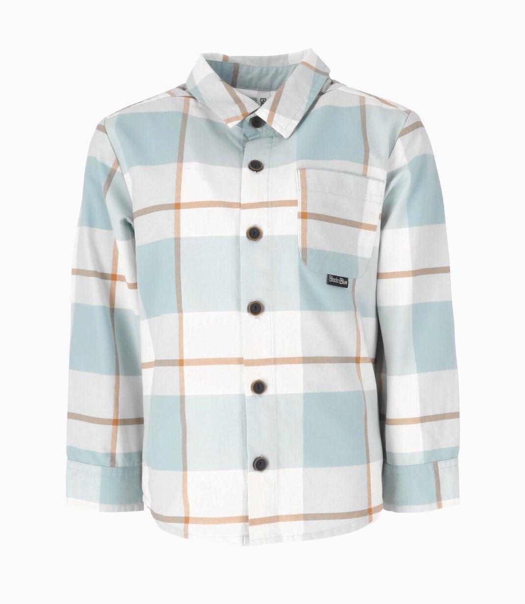 Camisa niño cuadrillé menta Black and Blue-0