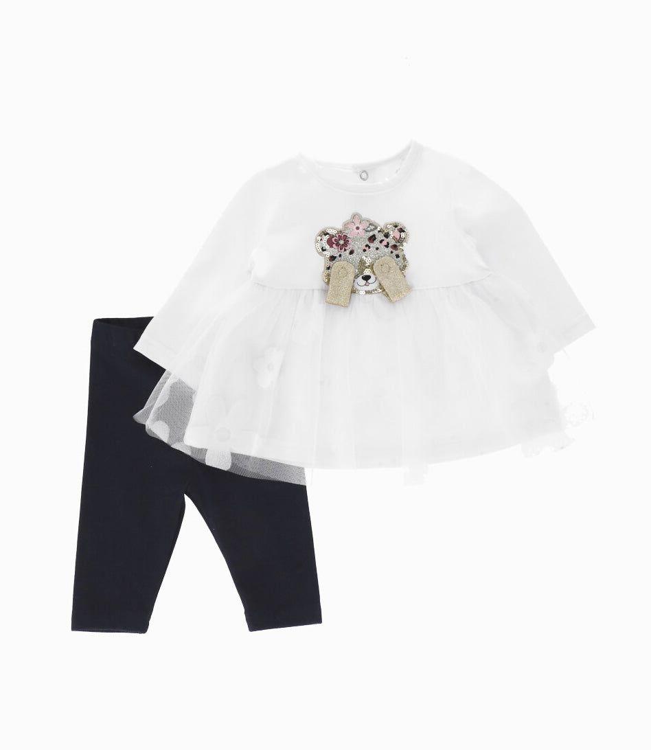 Conjunto recién nacida con tul blanco Limonada-0
