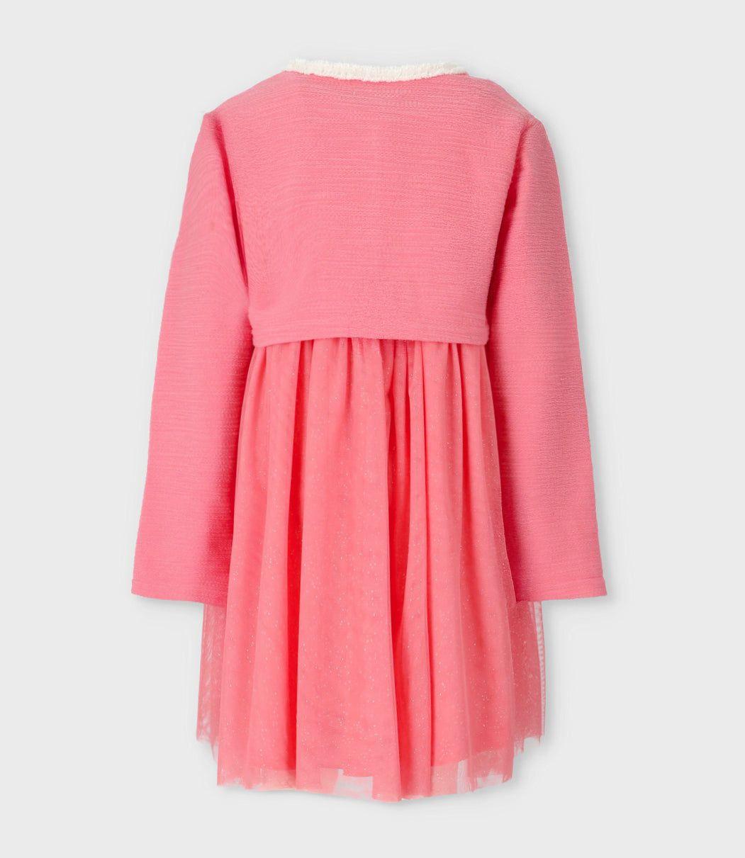 Vestido niña con bolero coral Limonada-3