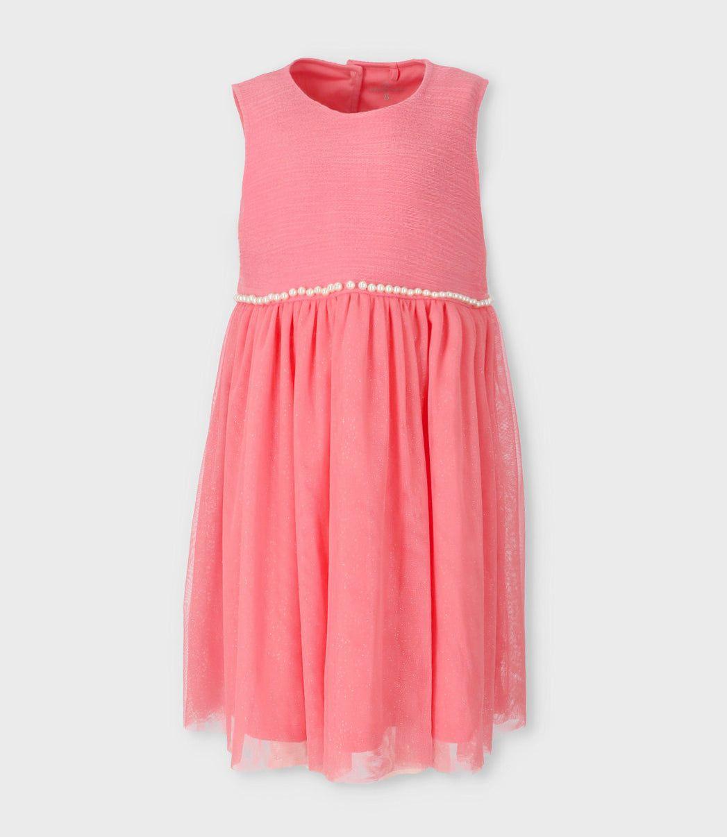 Vestido niña con bolero coral Limonada-4