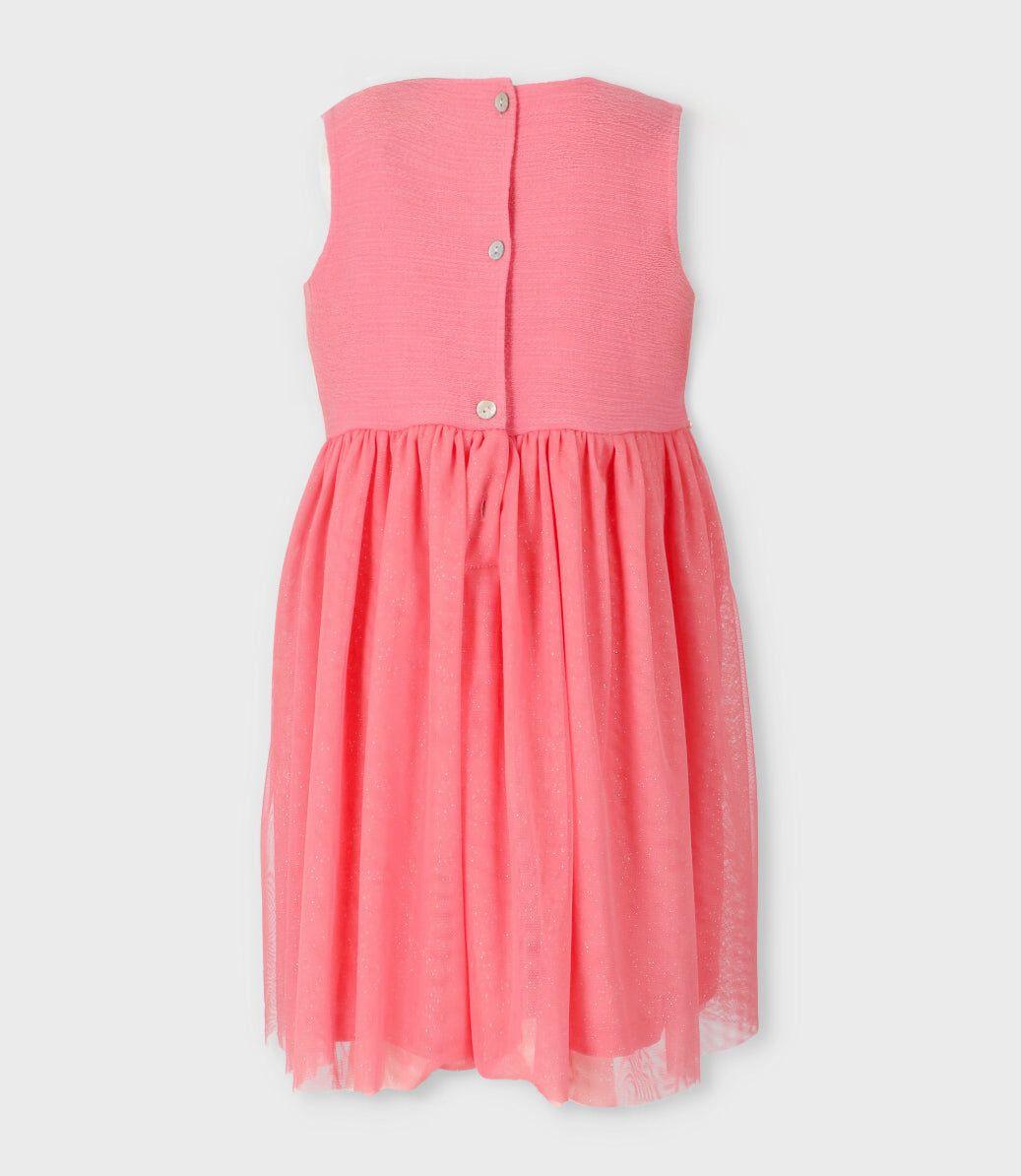 Vestido niña con bolero coral Limonada-5