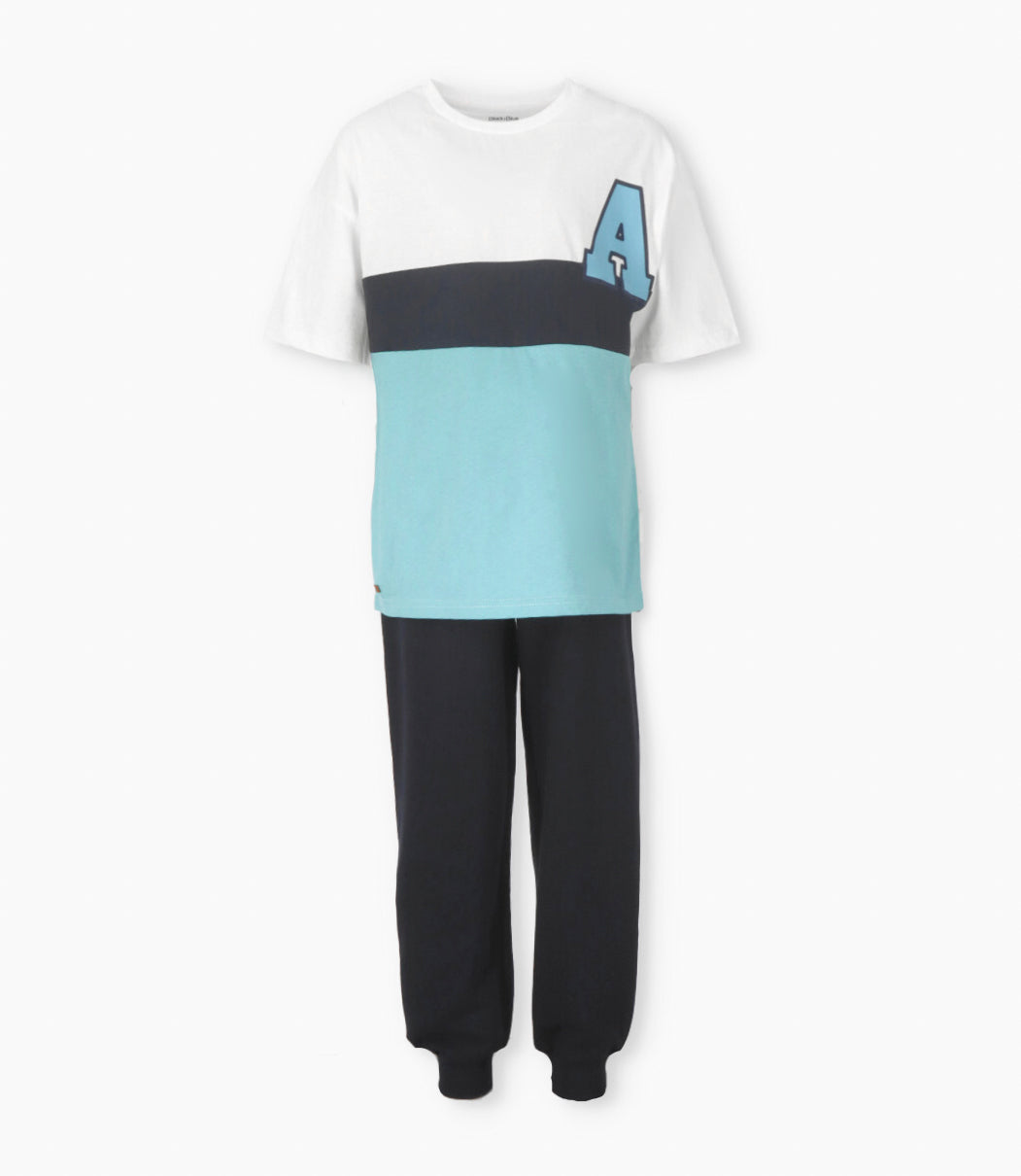 Conjunto niño crudo Black and Blue-1