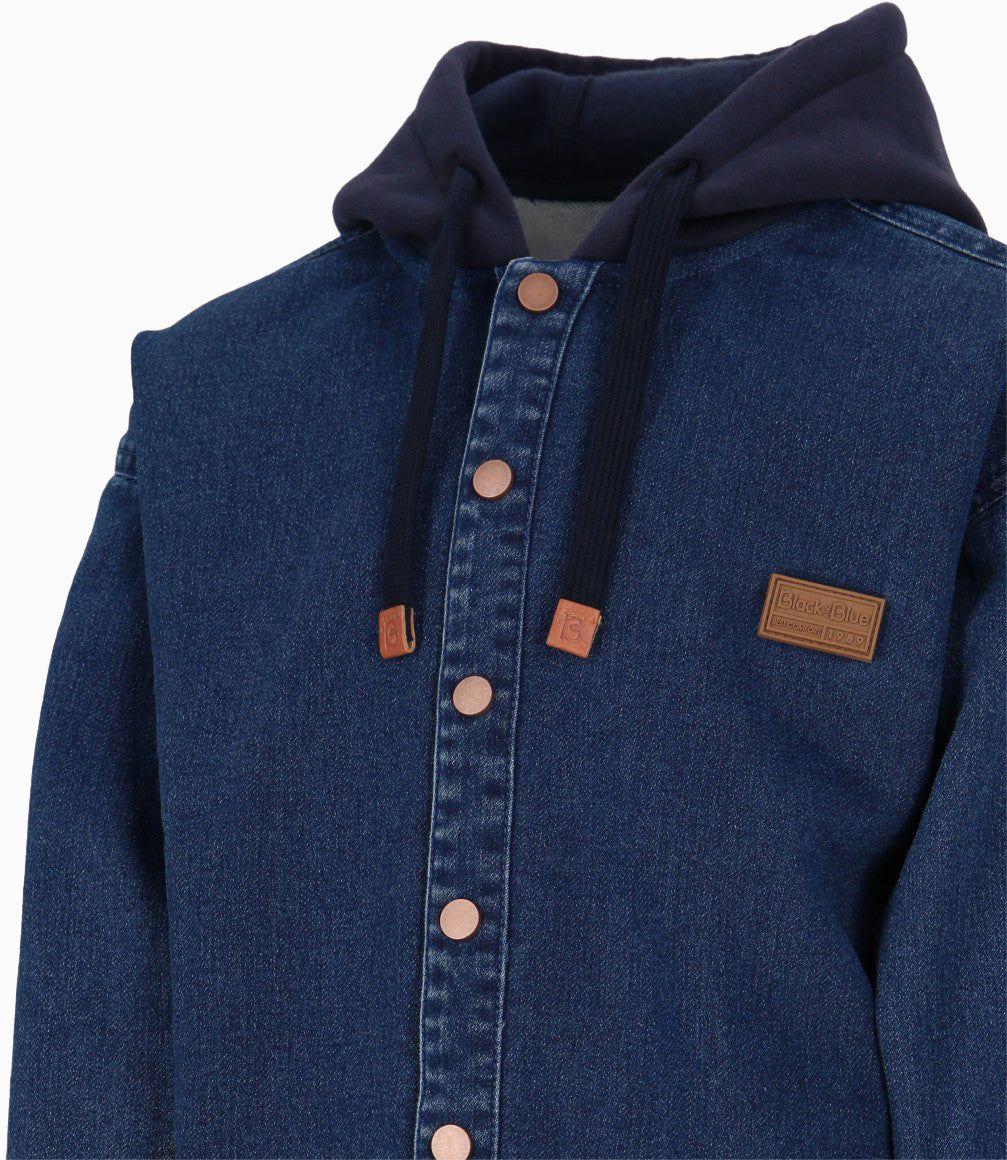 Camisa niño cargo denim azul Black and Blue-2