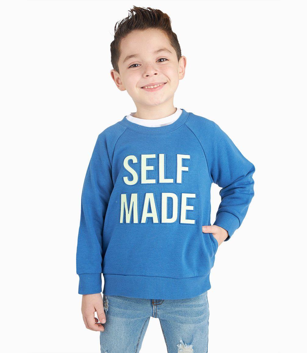Polerón Niño Con Estampado Azul 4 Kids-12