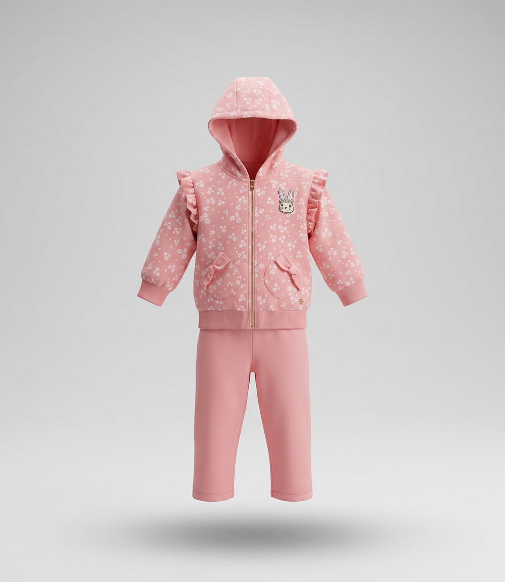 Buzo bebé con flores F12191270202 rosado 4 Kids-0