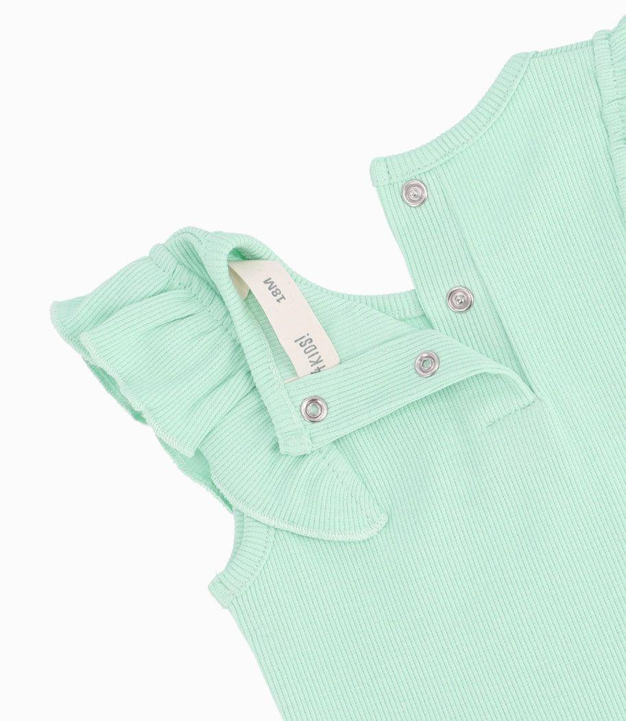 Polera Bebé Niña Con Vuelos Menta-3