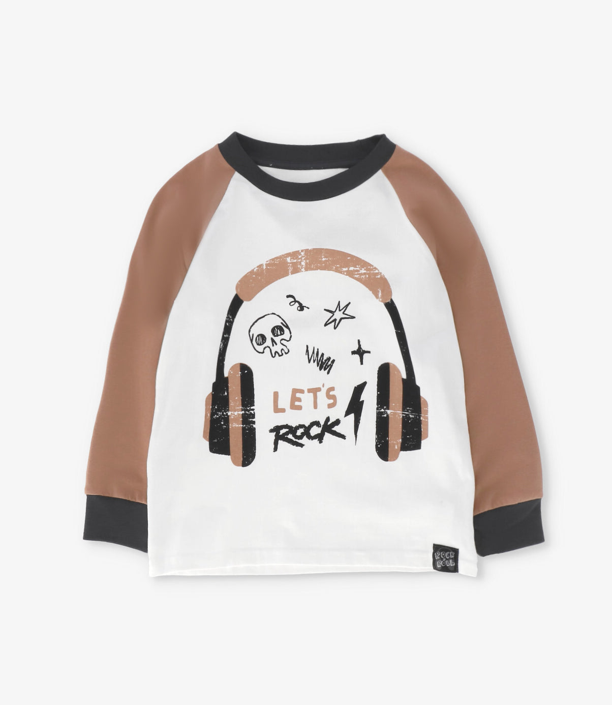 Polera manga larga niño lets rock camel 4 Kids-0