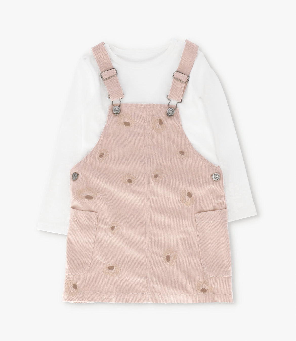 Vestido niña de cotelé beige Limonada-1