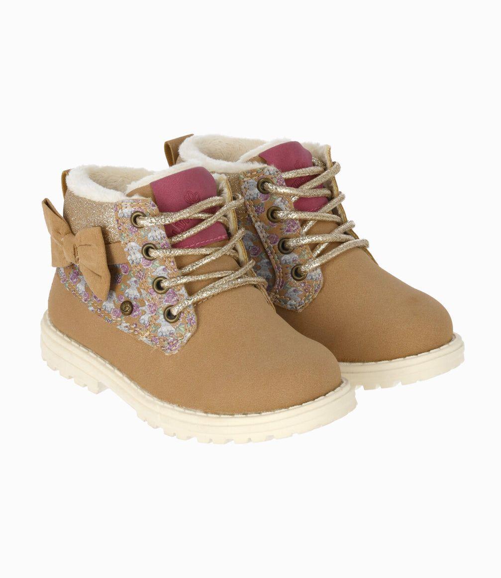 Botín bebés con lazo café Limonada-0