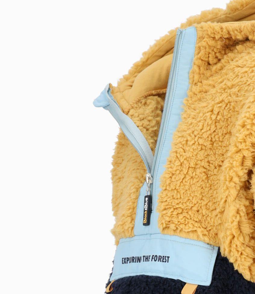 Polerón niño sherpa mostaza Black and Blue-2