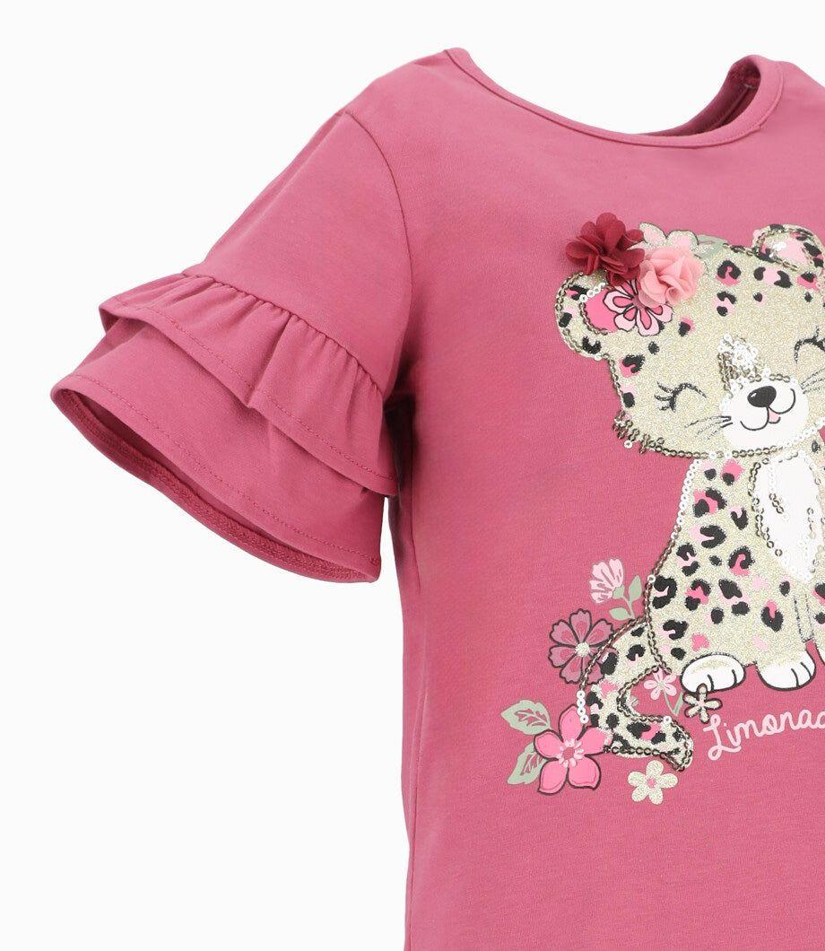 Conjunto niña animal print burdeo Limonada-2