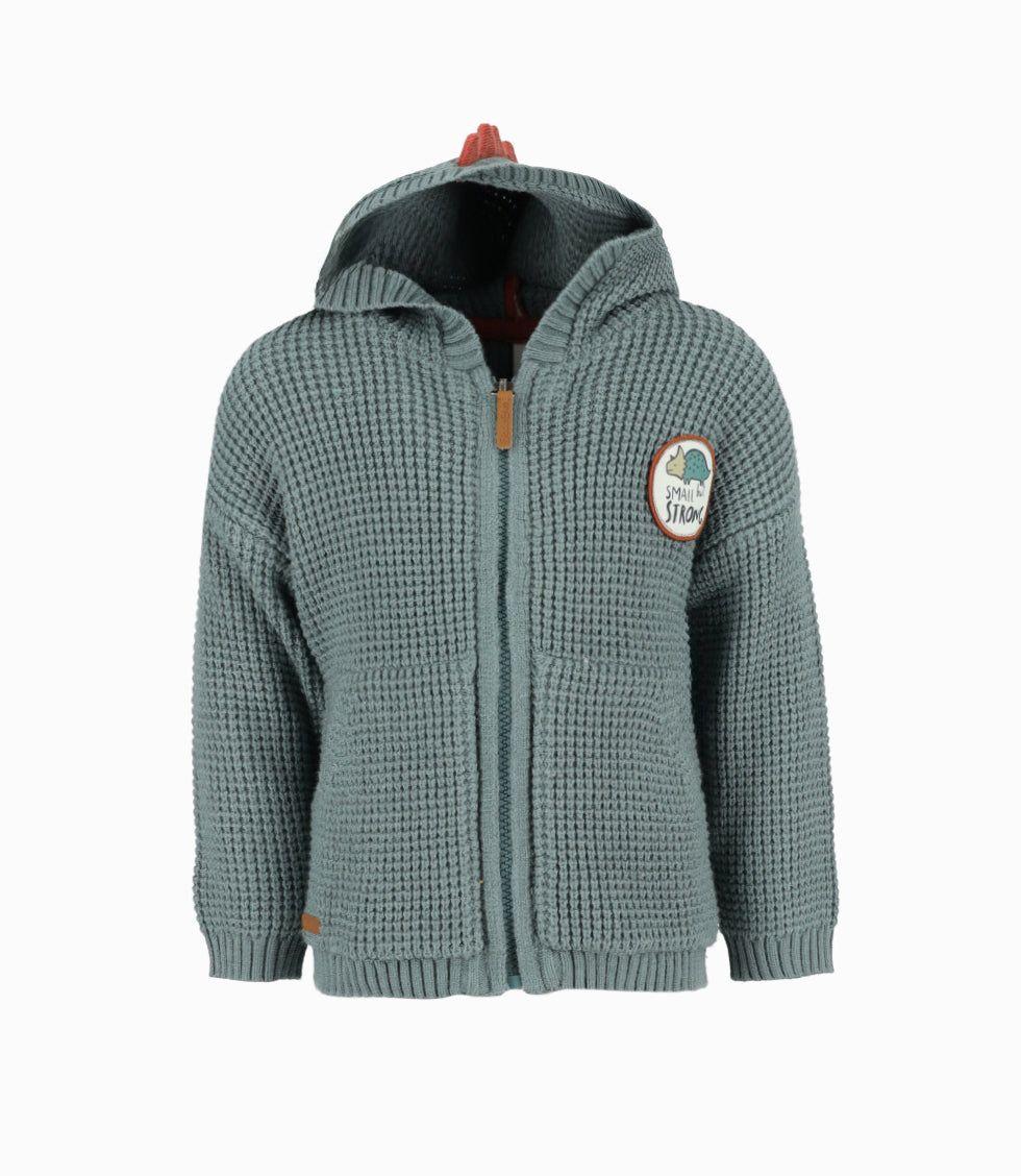 Chaleco bebés de dinosaurio verde militar Black and Blue-0