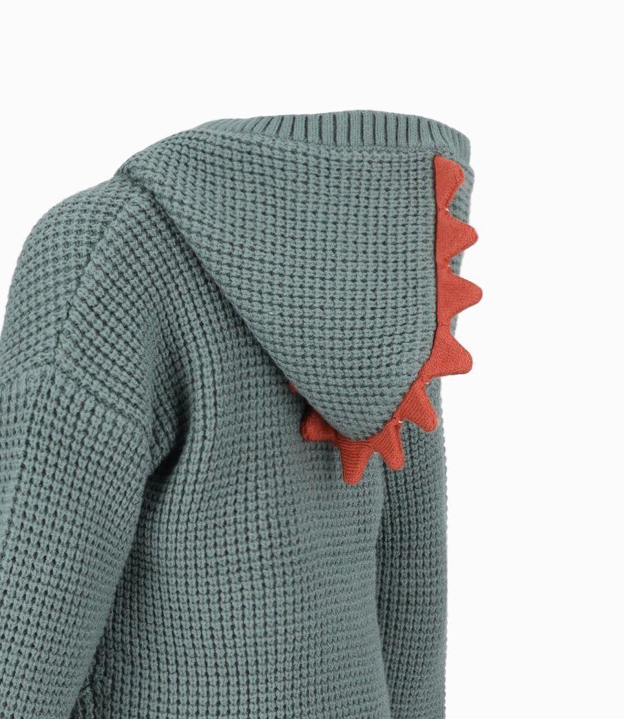 Chaleco bebés de dinosaurio verde militar Black and Blue-2