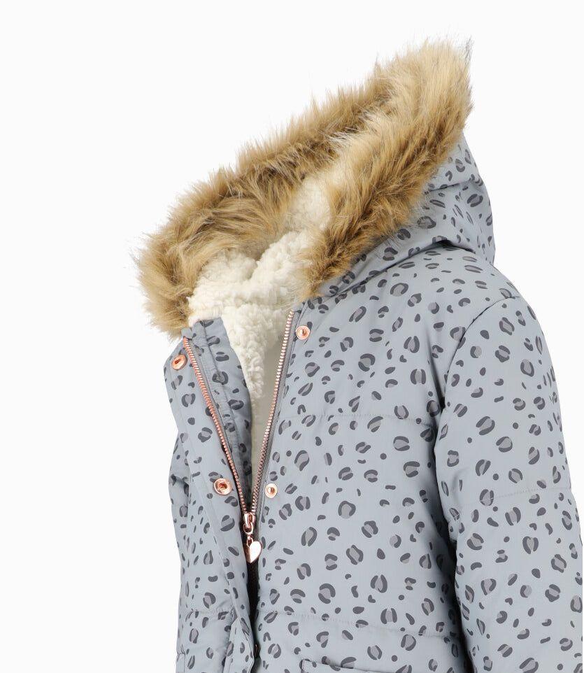 Parka niña animal print gris 4 Kids-2