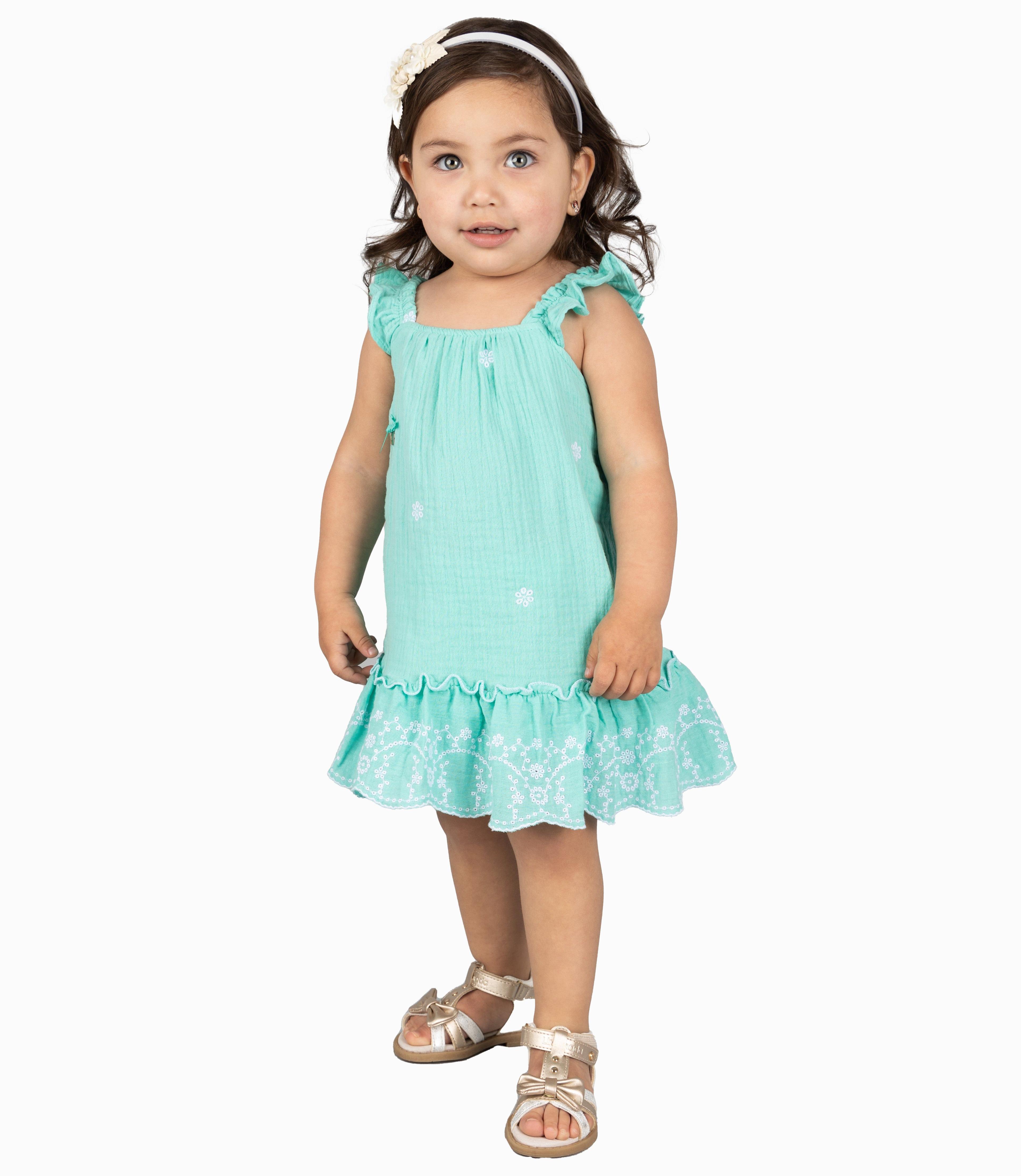 Vestido Bebé Con Flores Bordadas-4