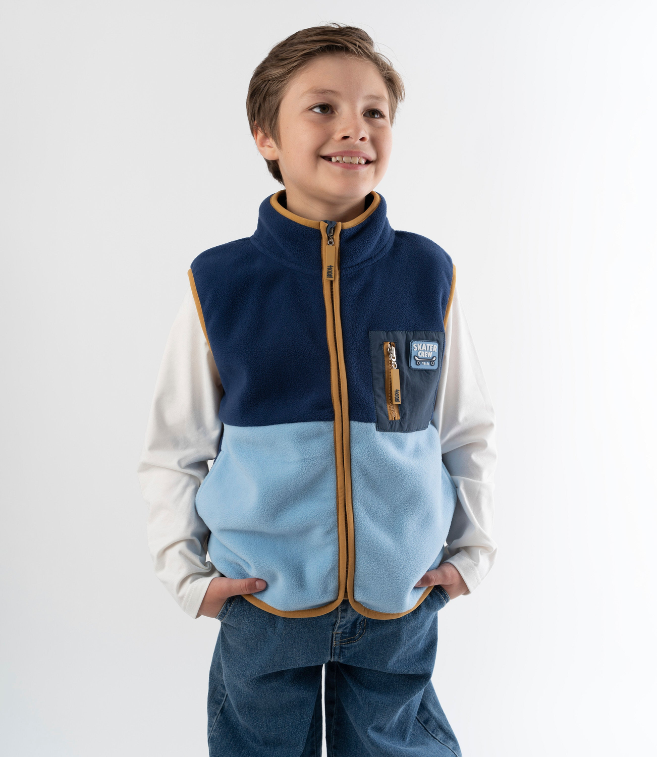 Chaqueta niño sin manga- azul 4 Kids-0