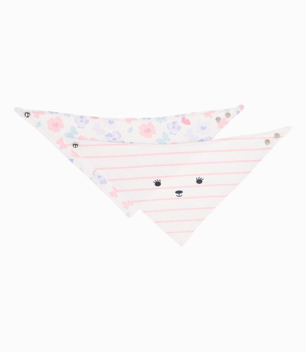 Set 2 Baberos Triangulares Recién Nacida Rosado 4 Kids-0