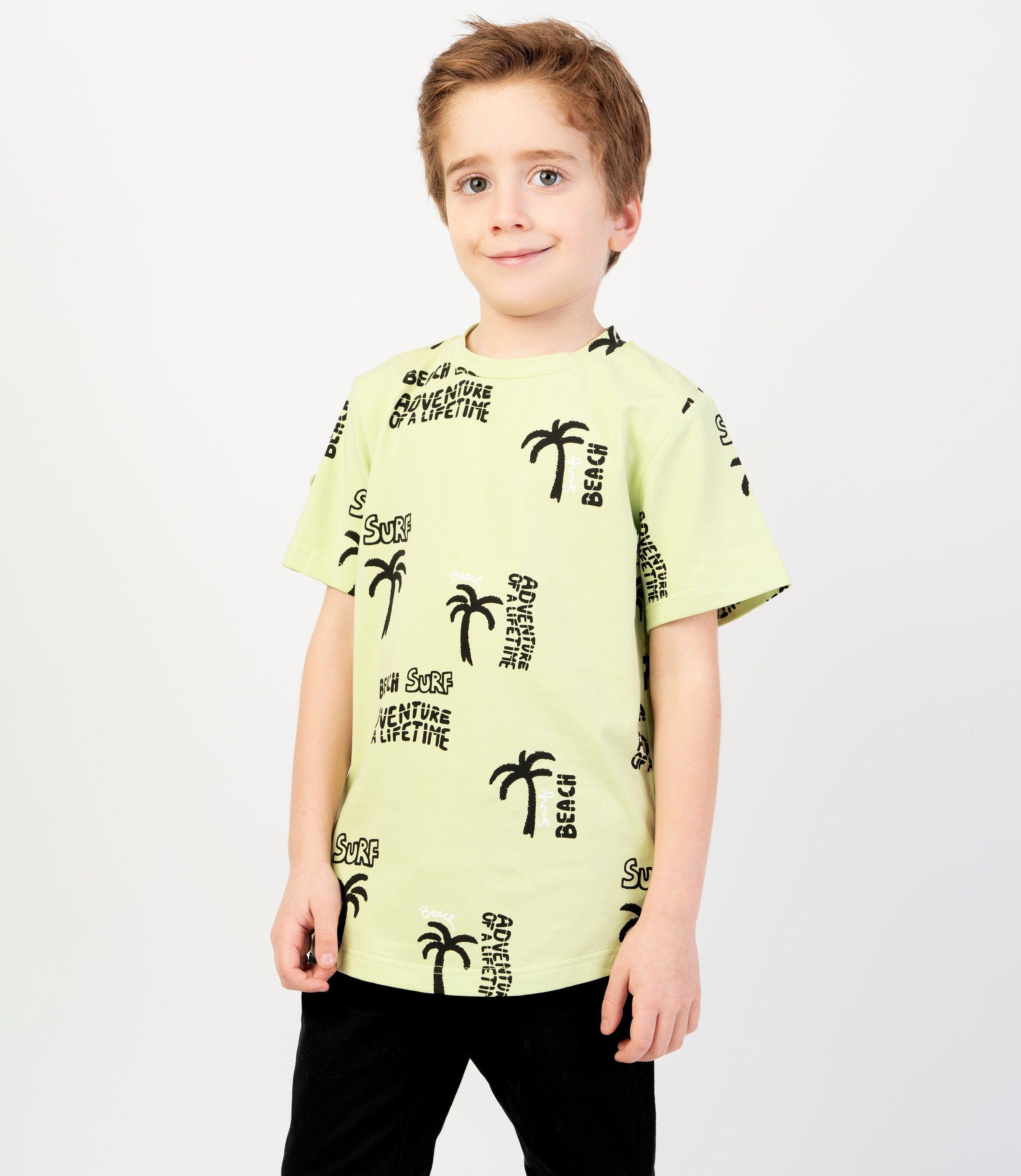 Polera manga corta niño surf verde Black and Blue-0