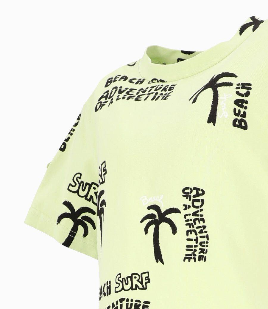 Polera manga corta niño surf verde Black and Blue-3