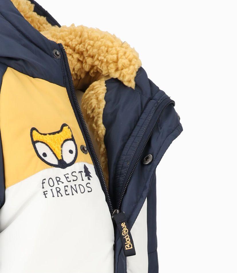 Parka bebés impermeable mostaza Black and Blue-2