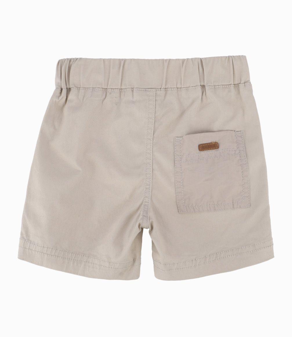 Bermuda Bebé Con bolsillos de parche Black and Blue Beige-2