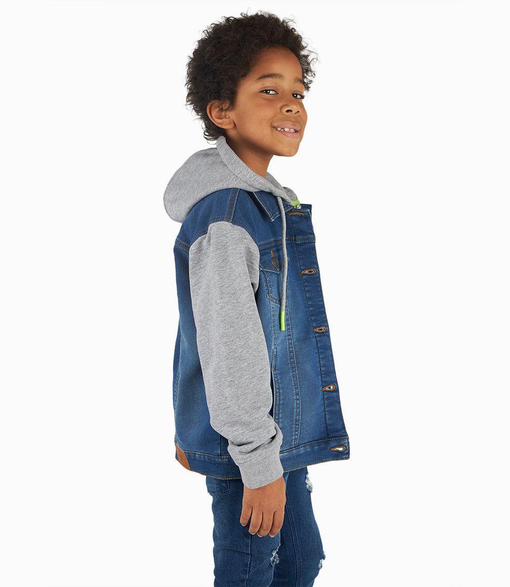 Chaqueta Niño Con Gorro Denim Azul 4 Kids-1