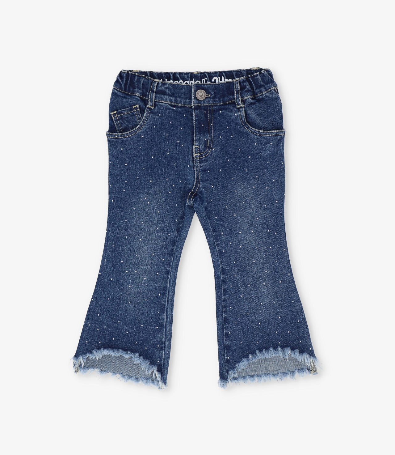 Jeans bebé flores denim azul Limonada-0