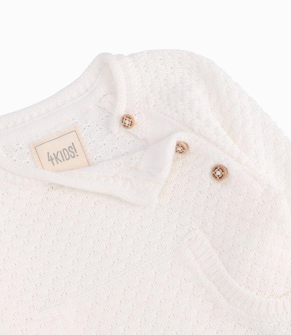 Chaleco Recién Nacido Tejido 4 Kids Beige-5