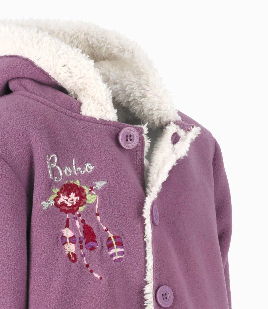Chaqueta bebé con estampado morado Limonada-2