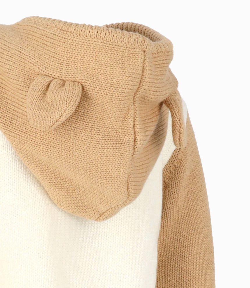 Chaleco bebés tejido beige Black and Blue-2