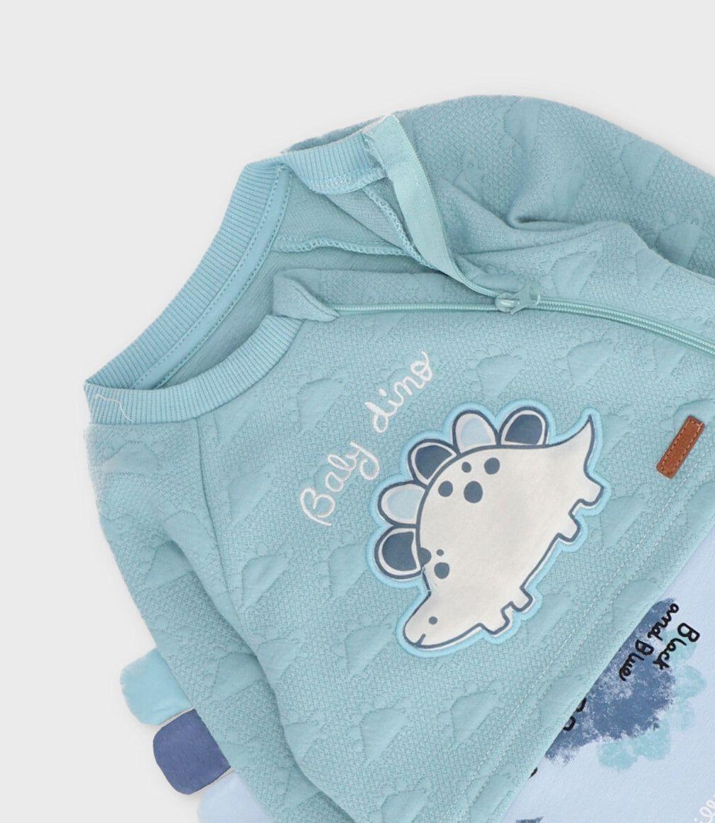 Enterito recién nacido baby dino menta Black and Blue-2