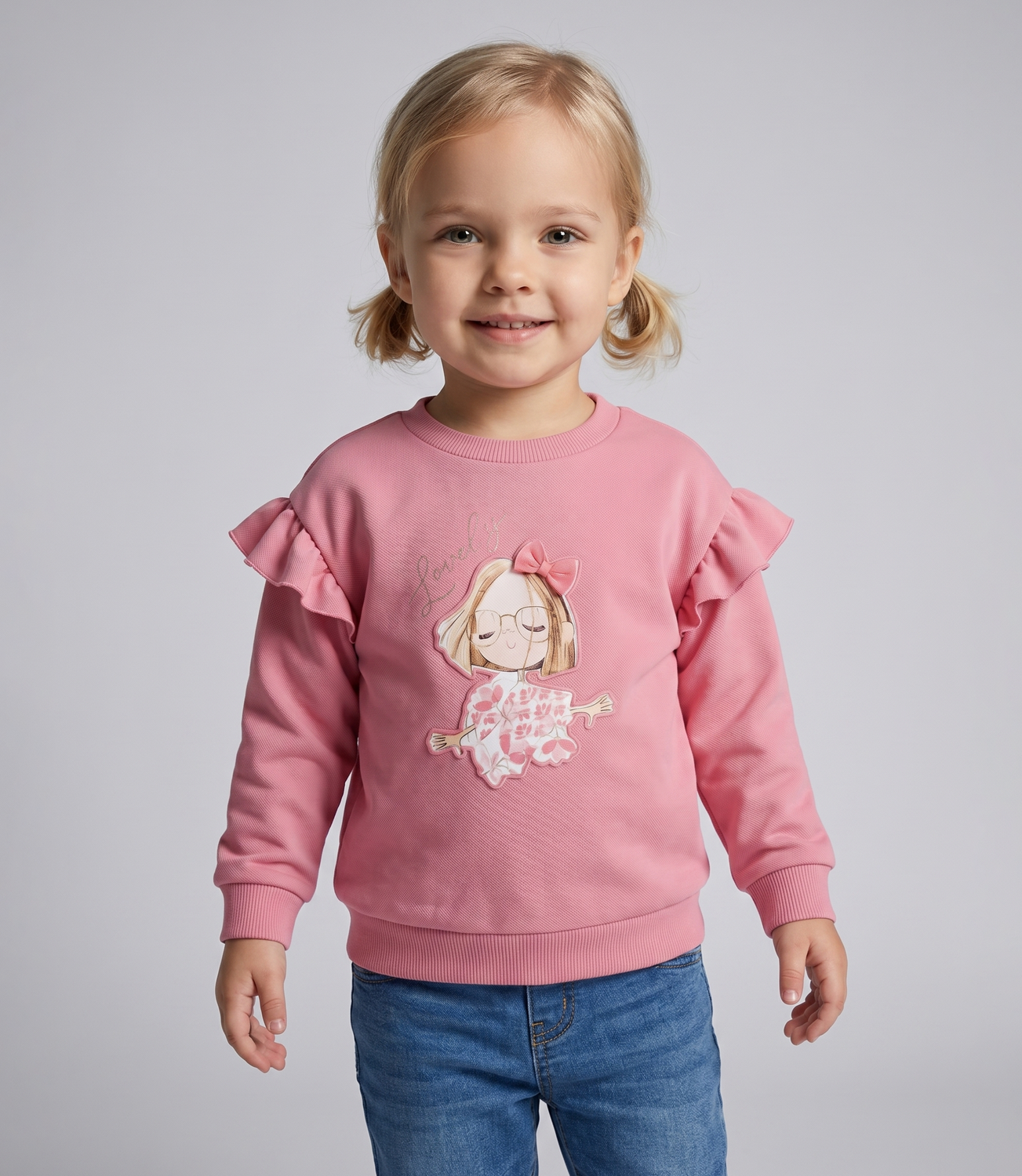 Polerón bebé con estampado L12091270178 coral Limonada-0