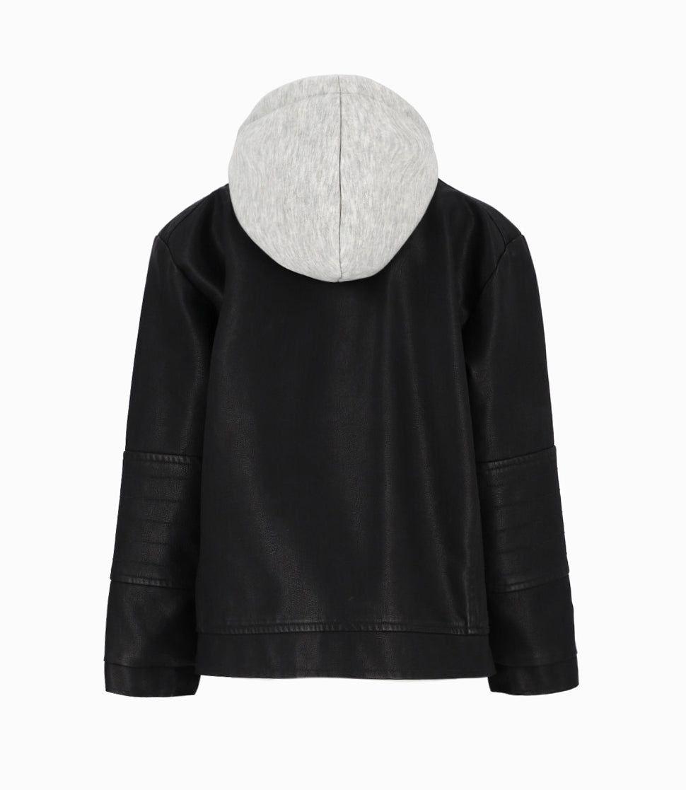 Chaqueta niño cuero negro 4 Kids-1